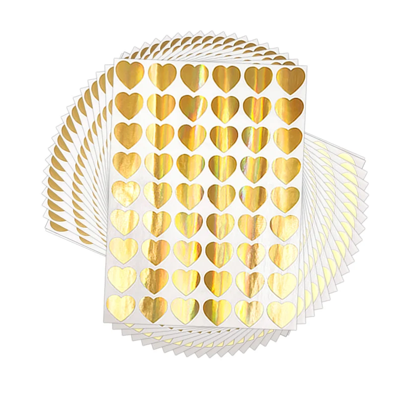 Customized spot color gold stamping love sticker gift decoration envelope gift sticker custom label