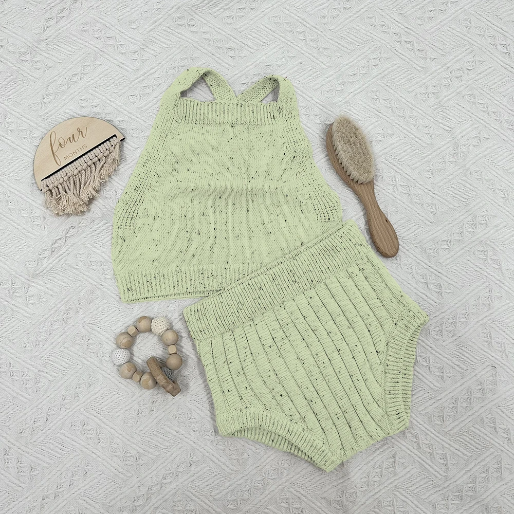 Boutique Newborn Baby Clothing Gift Set Thickened Knit Girl Baby Romper
