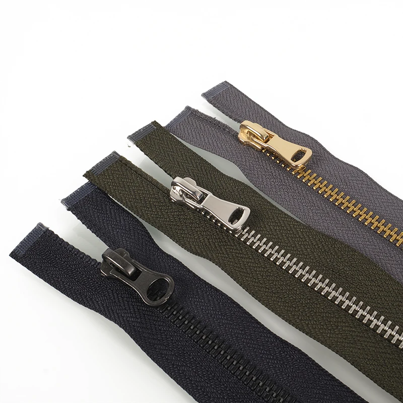 Custom metal zipper slider 3# 5# 8# Gold Open End zipper Close End Colorful Metal Zipper For Handbags
