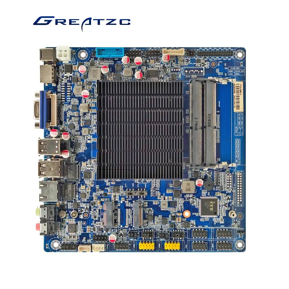 GREATZC ZC-J6412SL Industrial Grade Thin Mini Itx Motherboard J6412 CPU HD-MI LVDS VGA 3 Display 6 COM