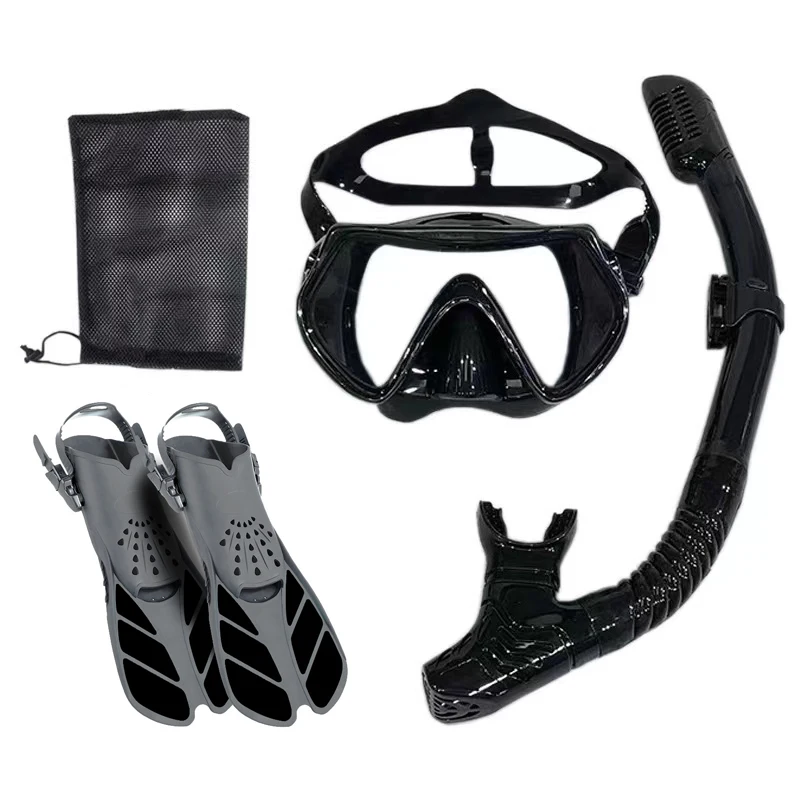 Factory wholesale good price custom logo high quality long blade under water TPR rubber snorkeling swimming flippers diving fins