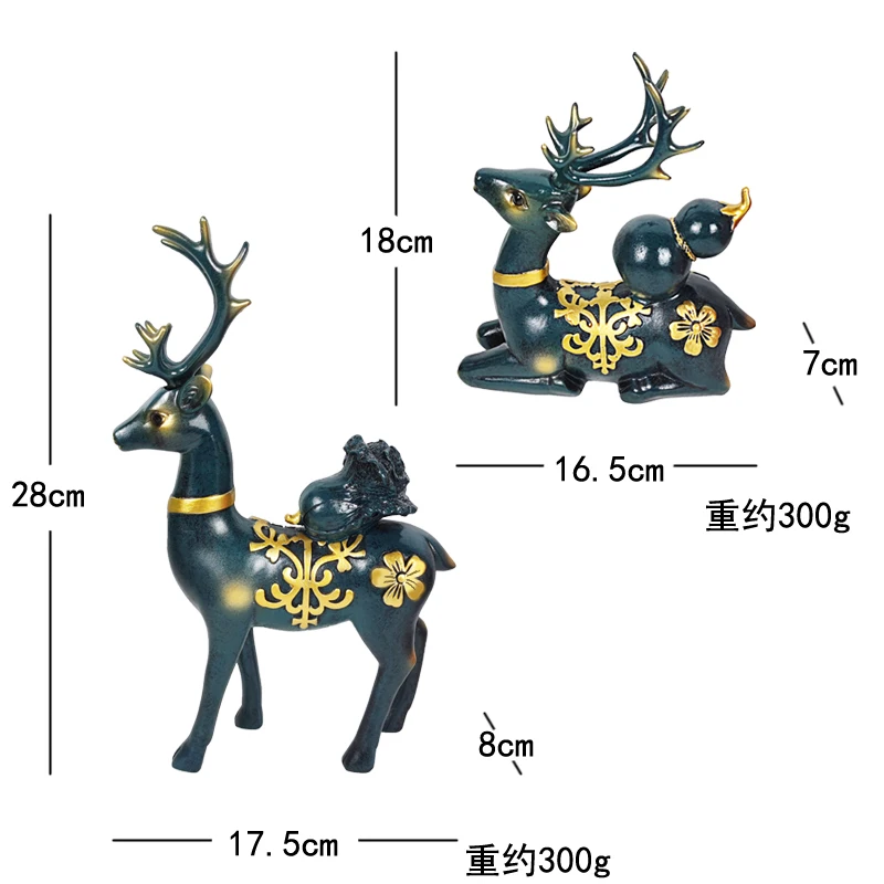 Light luxury style fashion   resin animal decoration deer stand statue for home ornament