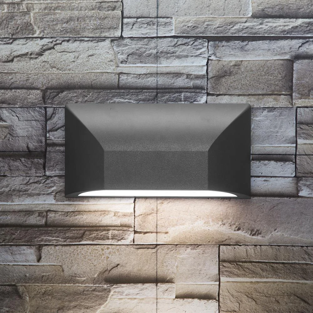 IP65 6W rating plastic PC material black outdoor surface mounted floor stair interior led wall lamp