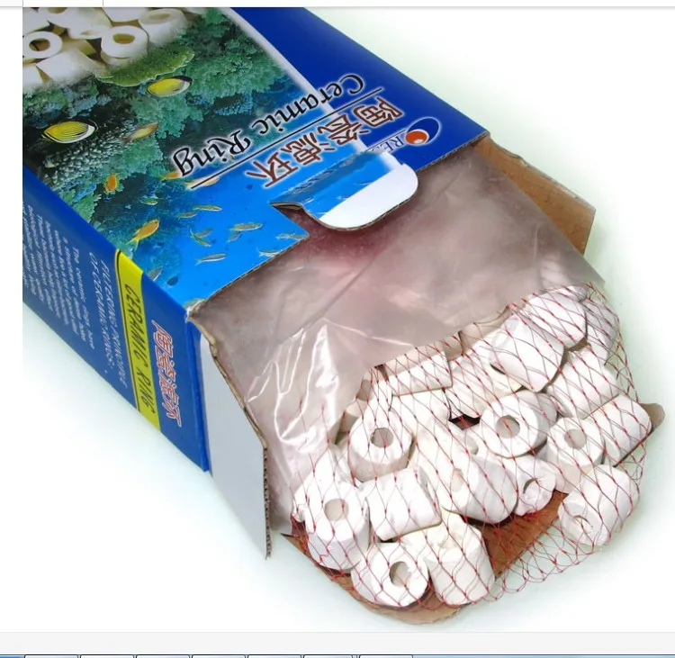 Aquarium filter material top quality aquarium filter media ring dish ceramic white aquarium ceramic ring