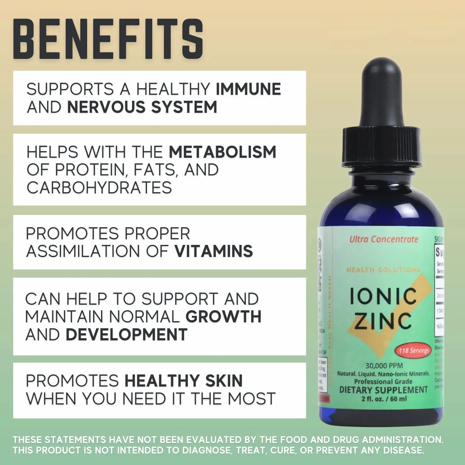 Bones Supplements Organic Vegan Oral Liquid Zinc Calcium Iron Vitamin D3 K2 Drops for Immune Support