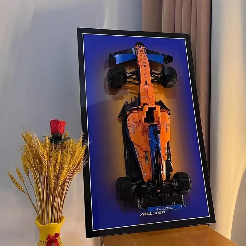 TD088 Building block sports car wall display frame beautiful house can support customization many styles for you to choose from