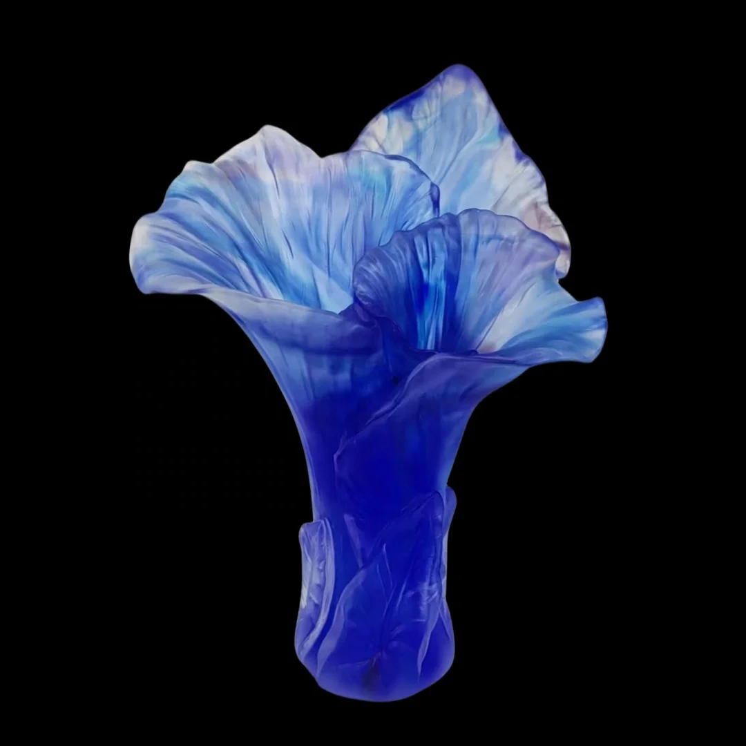 2022 luxury style crystal trumpet big  tall  flower vase  for home decoration wedding centerpiece hotel villa ornament