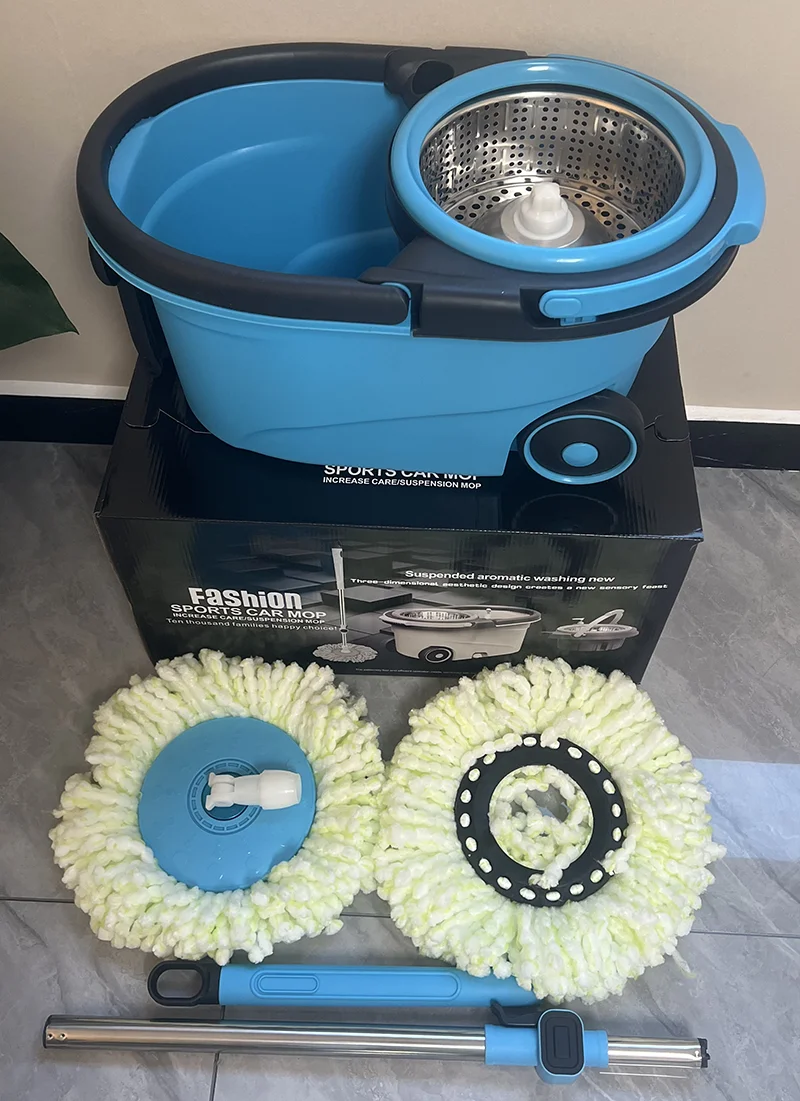 Wholesales Spin Mops for Floor Cleaning With Reusable Microfiber Mop Heads and Bucket Wringer Set