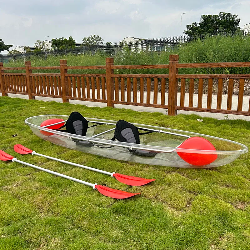 The Double Transparent Kayak Allows You to See the Ocean Drifting Scenery of the Glass Boat on the Bottom.