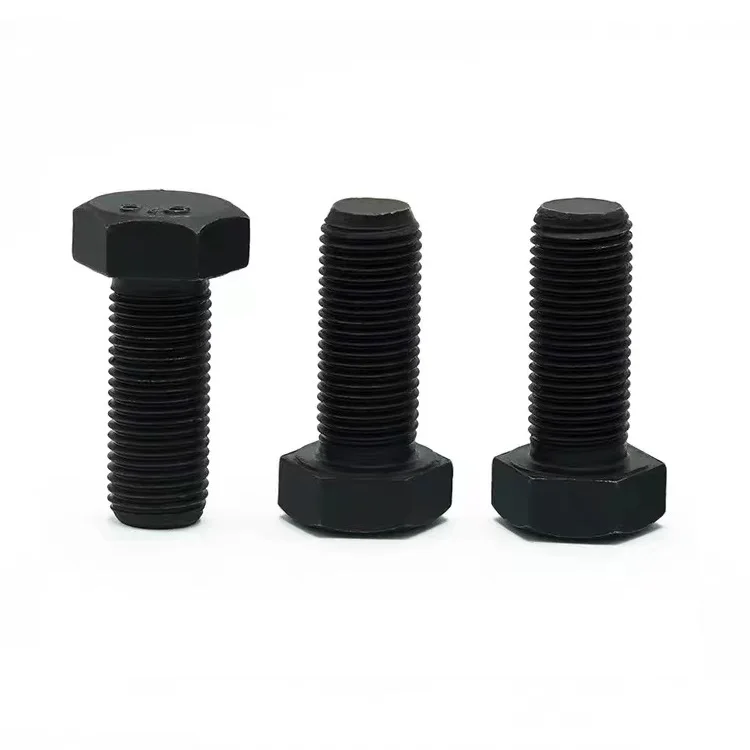 DIN933 Black Phosphate Hex Head Bolt factory 5/16-18 Hex Cap Bolts Grade 8 Alloy Steel Black Oxide
