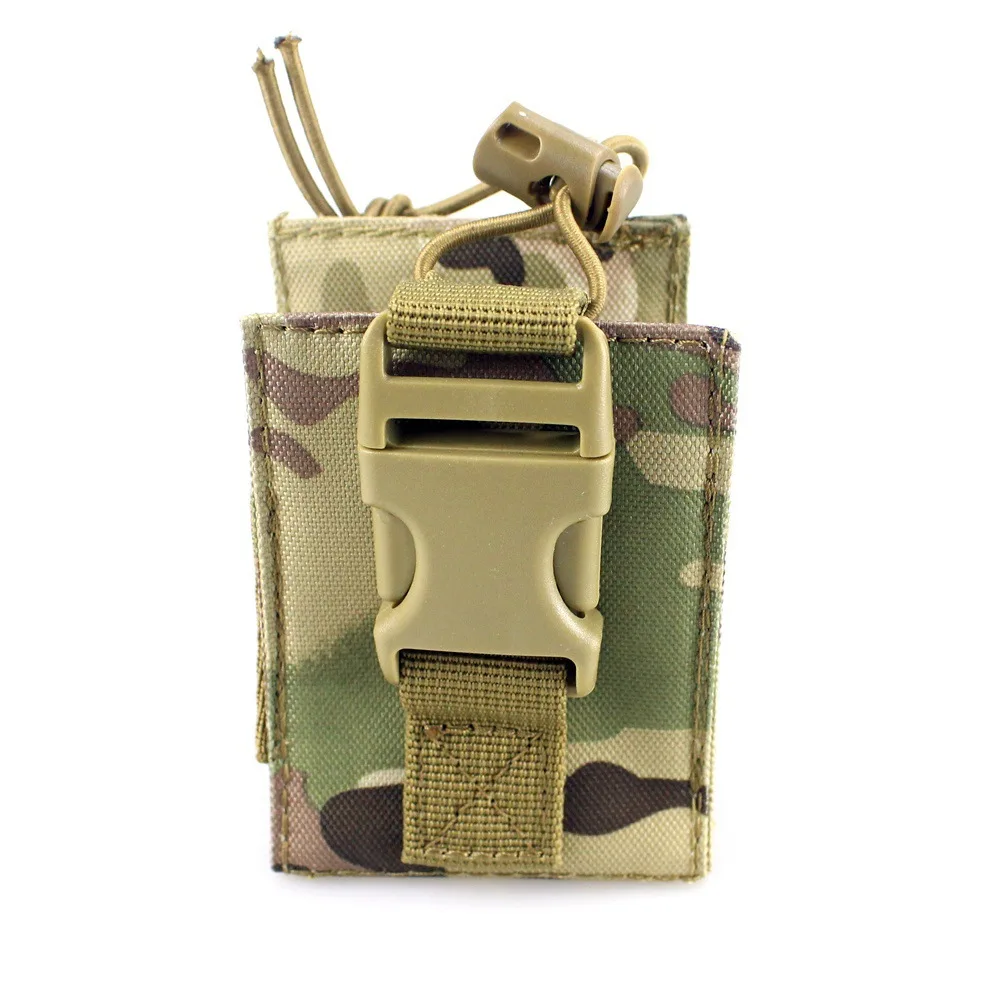 Tactical Molle Radio Pouch 600D Nylon Universal Radio pouch  Elastic Walkie Talkies Holder