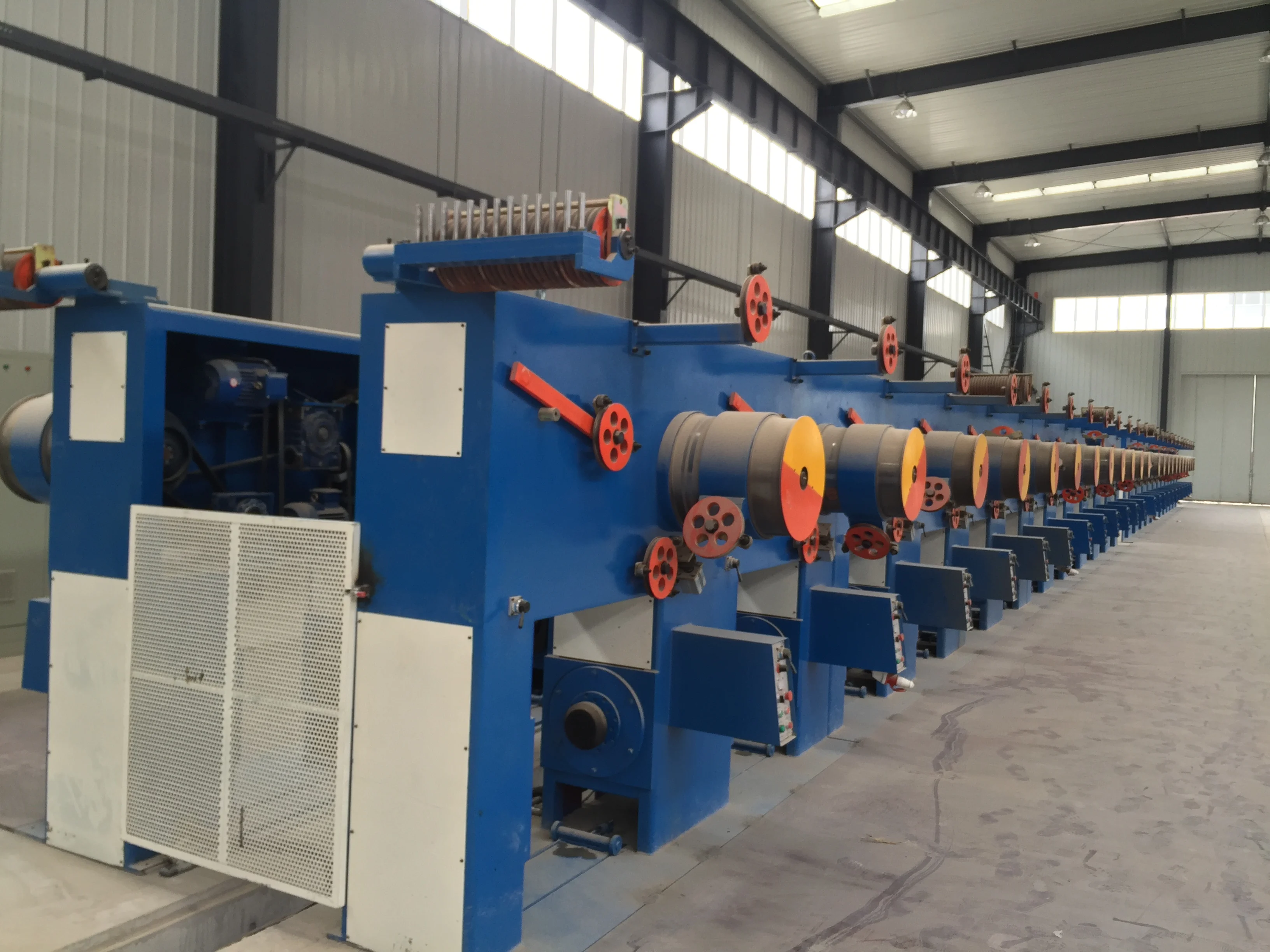 Continuous type hot dip galvanizing production line for steel tube wire
