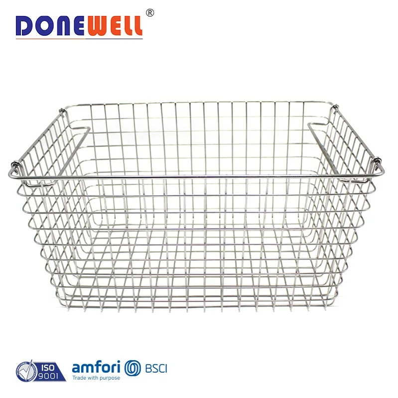 
Factory sale kitchen tier stainless steel mesh wire pantry basket 