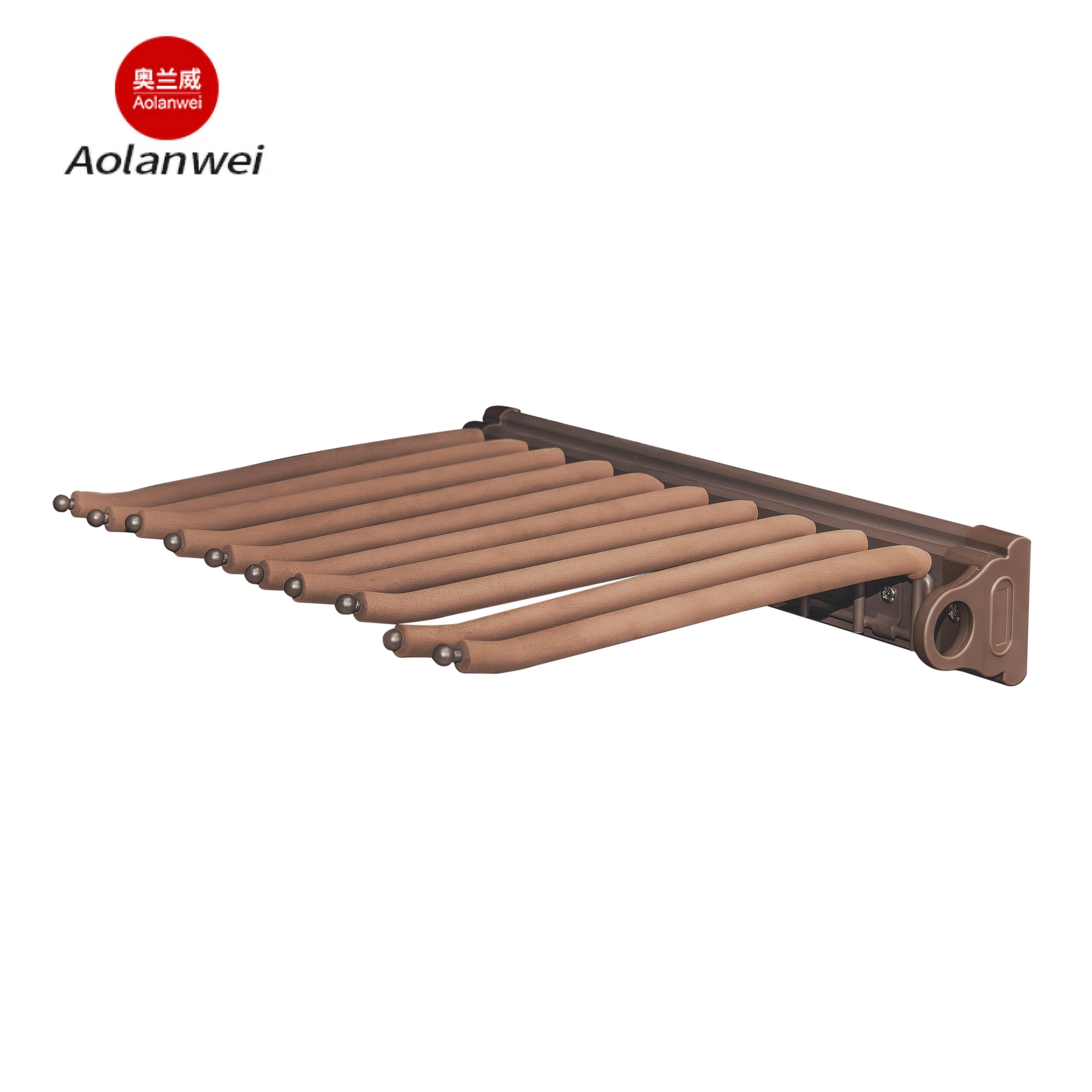 Cabinet Accessories Multi-functional Pants Hanger Closed Wardrobe Clothes Organizer Damping Mocha Side Mounted Trouser Rack