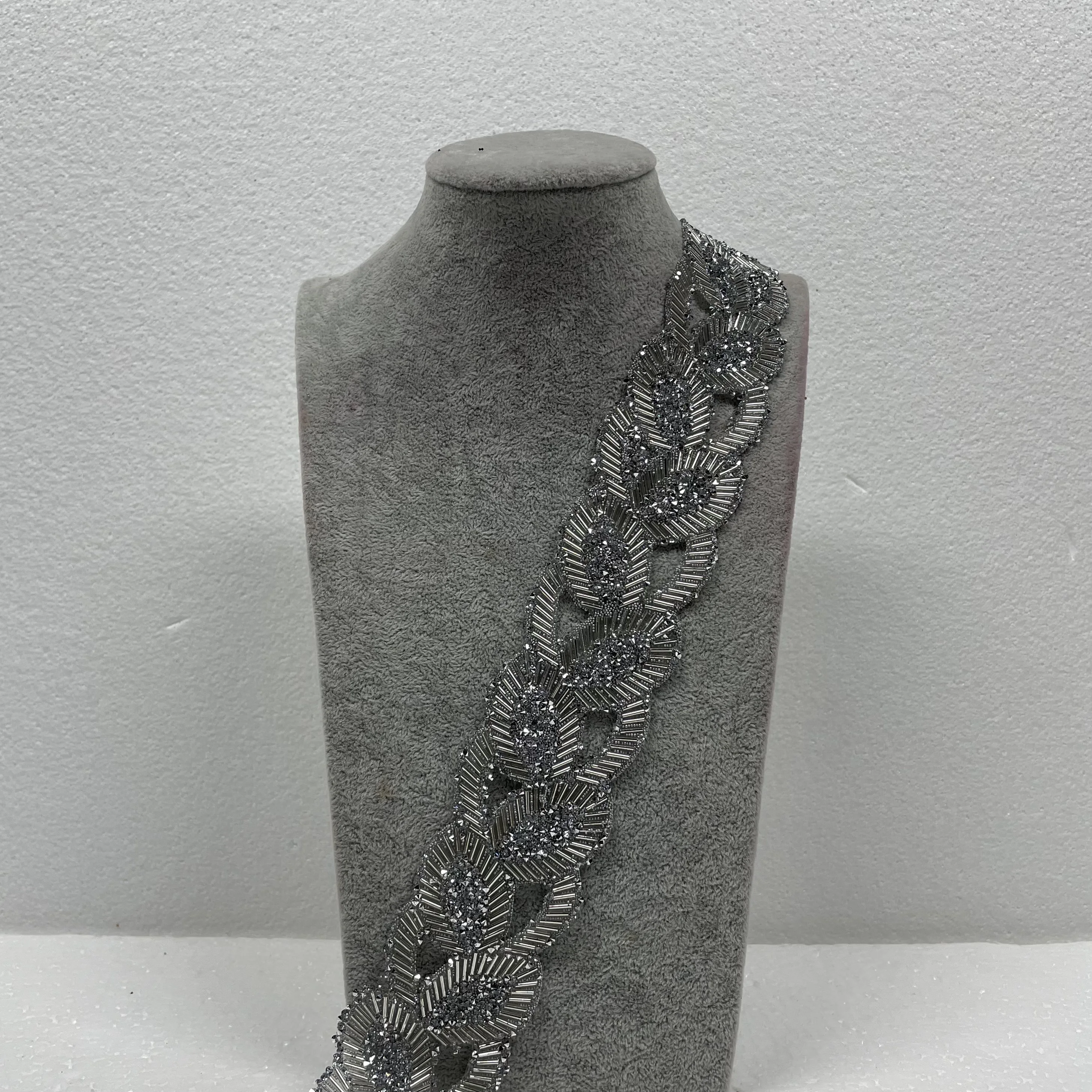 0.9m/Yard Handmade High Quality Fashion Bead Tube And resin Garment Accessory 10Yards/Bag