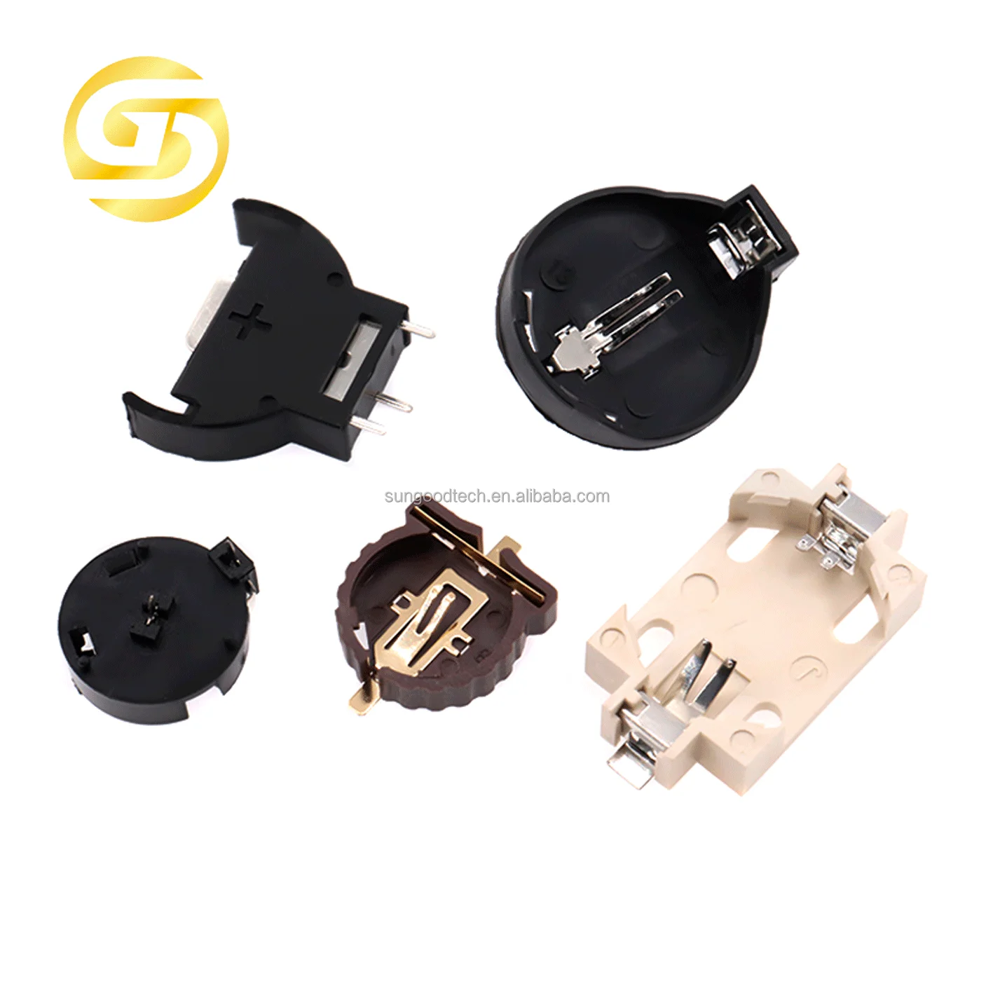 CR2032 Battery Holder PCB Mount Button Cell Battery Slot Plastic Case 3V