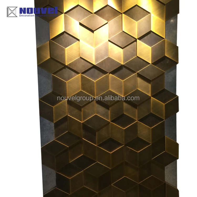 Modern Design 3D Stainless Steel Wall Panel Mirror Finish Metal Sheeting for Exterior Office Building Decoration