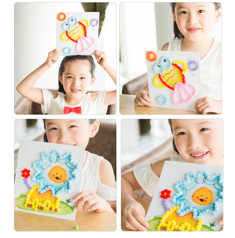 2 inch 50mm very large assorted pom poms for kids craft diy