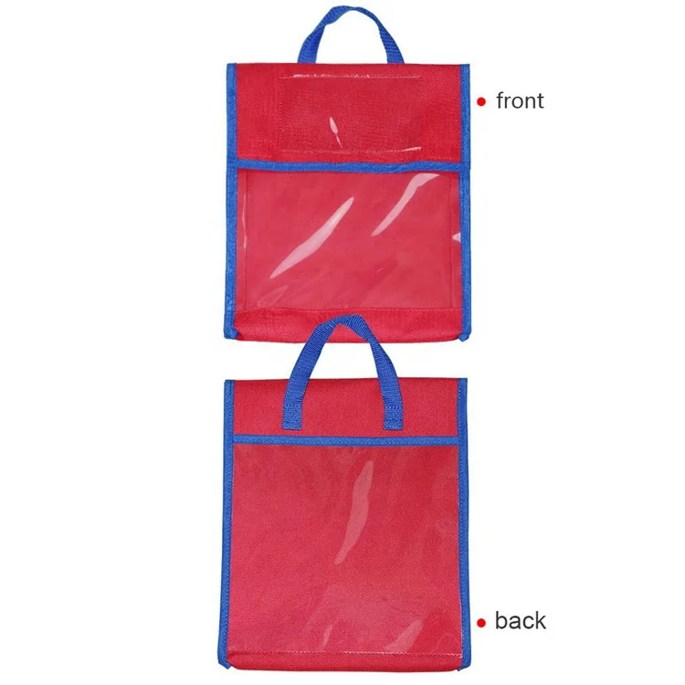 Kindergarten Children 600dpvc Transparent School Hand Tote Bag Toy Storage Textbook Stationery Mother Organizer Box Book Pouches