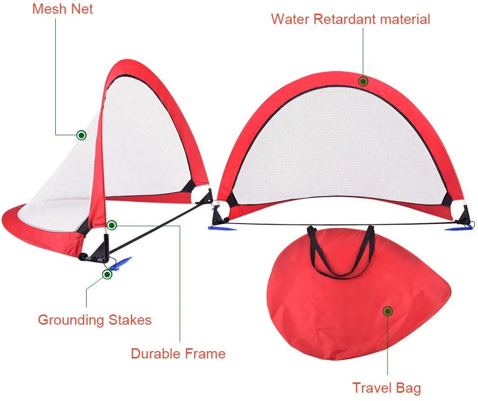 pop up Soccer Goal Set Soccer Goals for Backyard- Portable Soccer Nets with Carry Bag for Indoor & Outdoor Sports