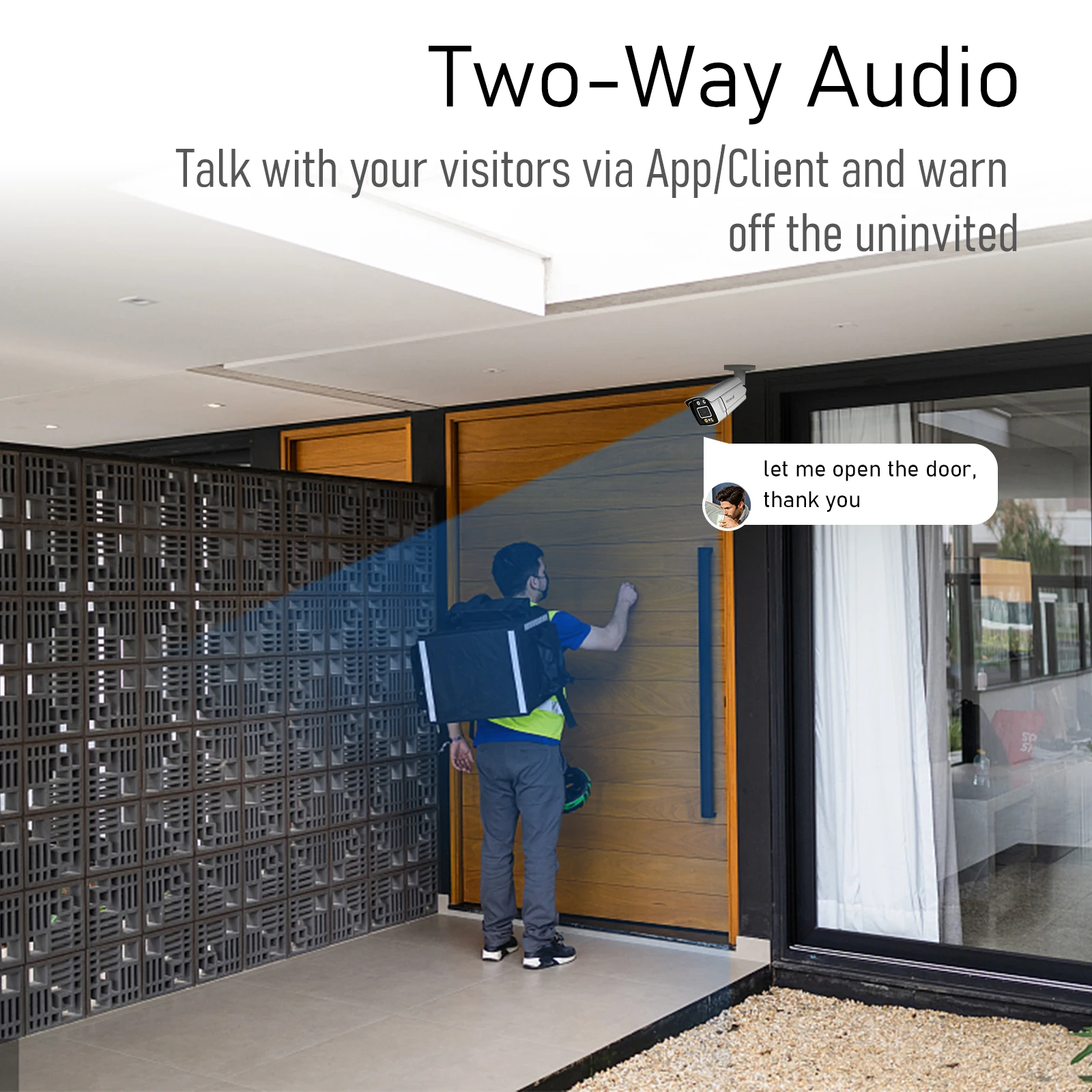 JideTech 4K 8MP 20fps HD камера наблюдения с обнаружением зоны наружная камера безопасности