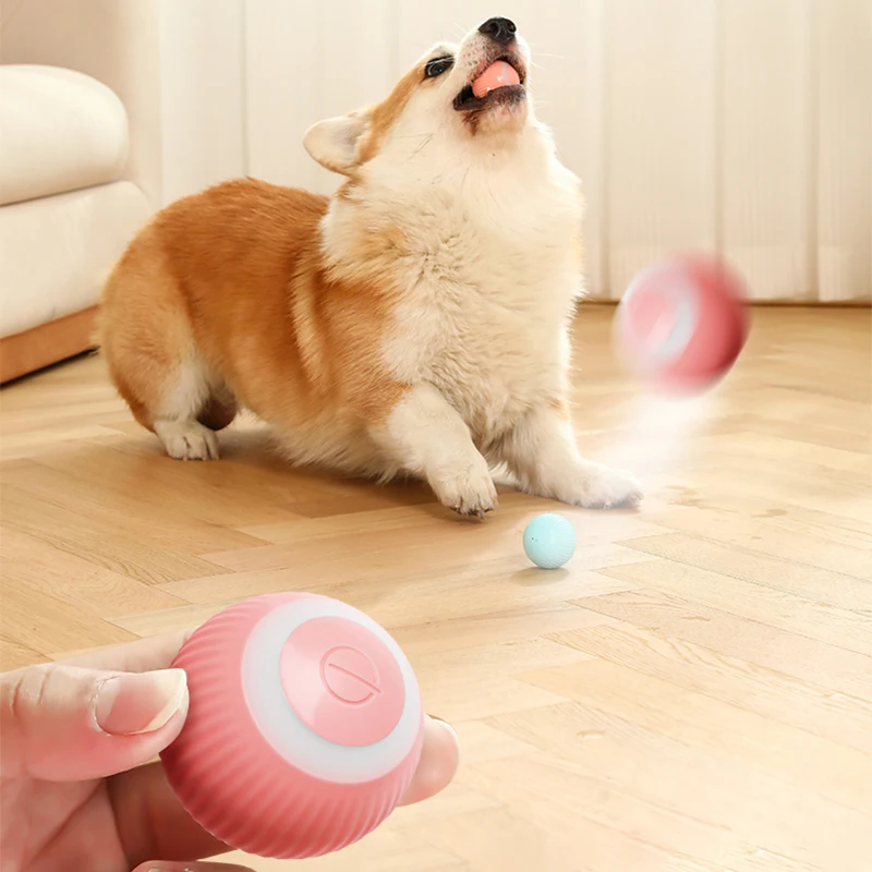 Electric Pet Cat Toys Smart Puppy Ball Funny Auto Rolling Ball Training Self-moving Games Interactive Pet Toys
