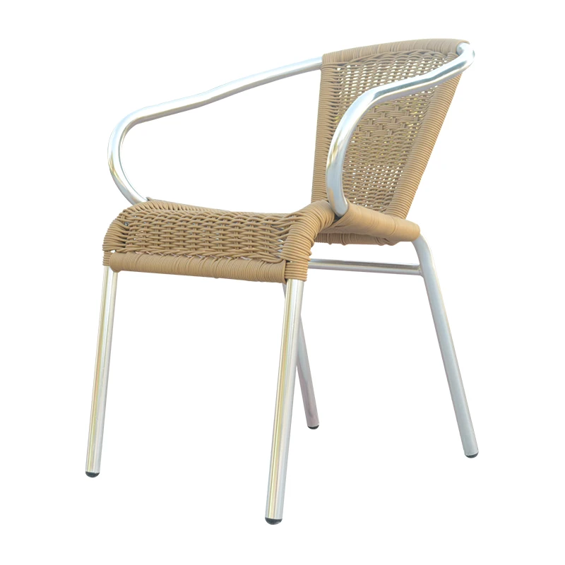 Double legs rattan wicker dining chair design approved by SGS