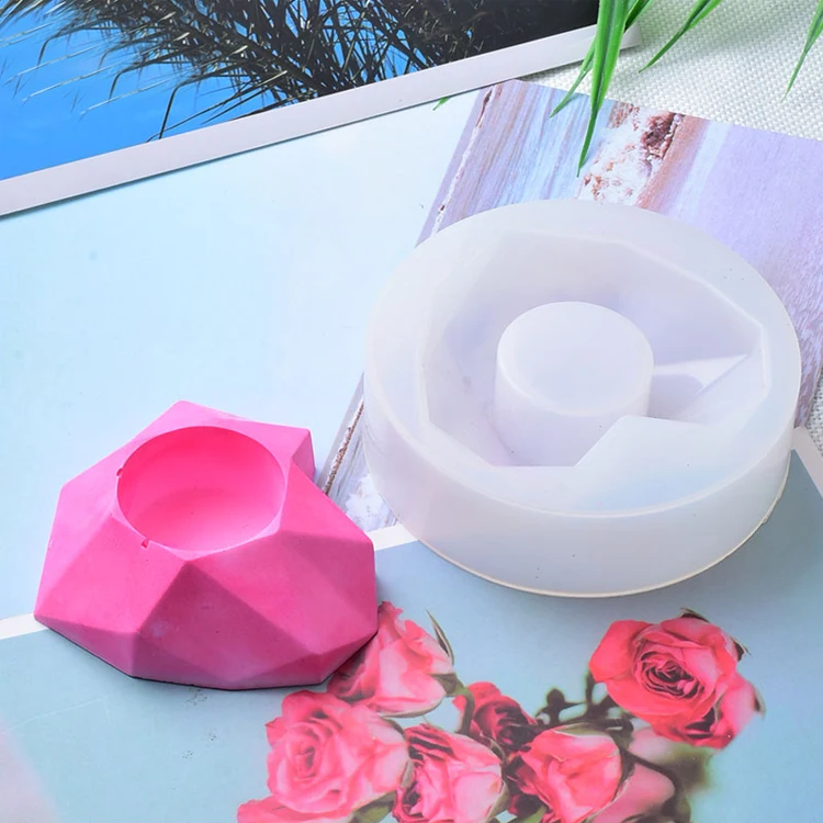 D266 Heart-shaped small flowerpot silicone mould,Green plant silicone flower pot mold,planters silicone mold