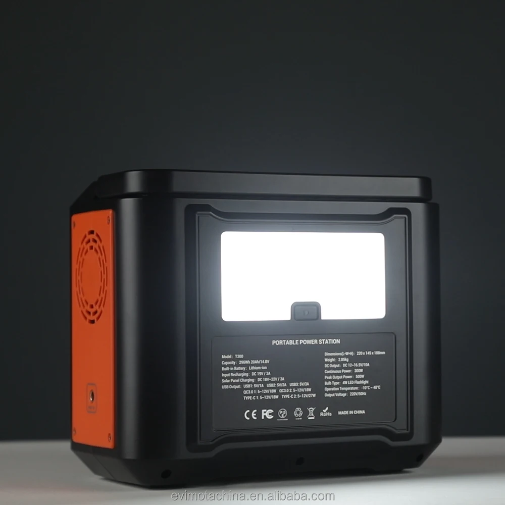 OEM 110v 220v Rechargeable Solar 1000w 500w 300w 200W Solar powered Emergency Generator Portable Power Station