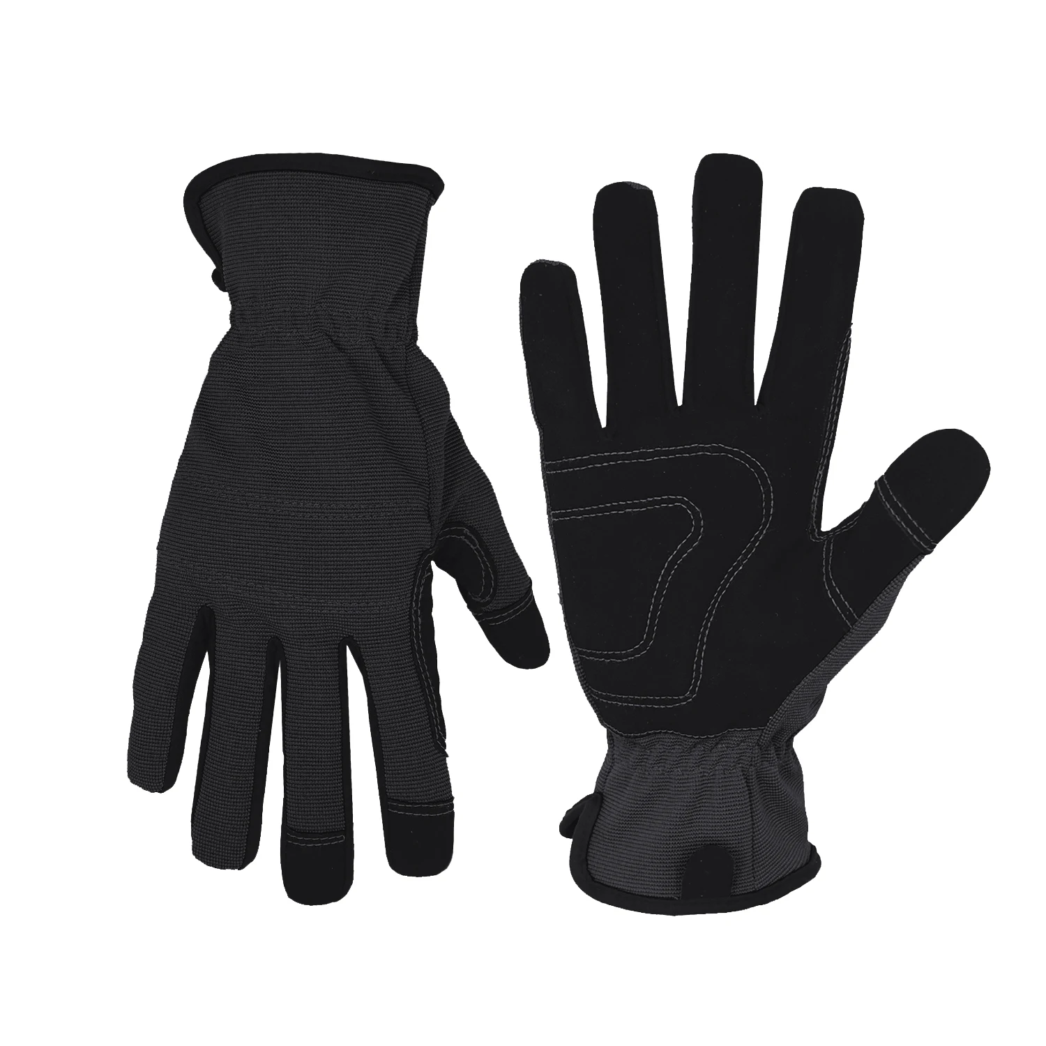 HANDLANDY black nubuck Vibration-Resistant Repair hand Gardening Work touch screen gloves for camping