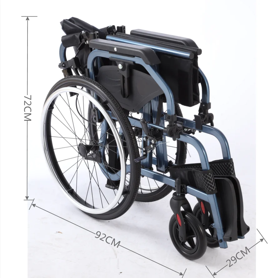 Manufacturers Elderly Hospital supplier Wheel Chair Carton Aluminum Alloy foldable manual wheelchair aluminum manual wheelchair