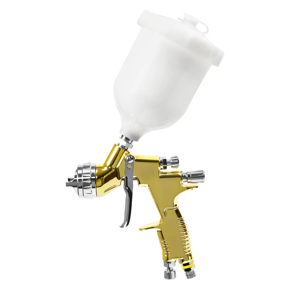 Professional Type HVLP Gold Spray Gun With 1.3mm Nozzle Spray Gun Pneumatic Painting For Car Repainting.