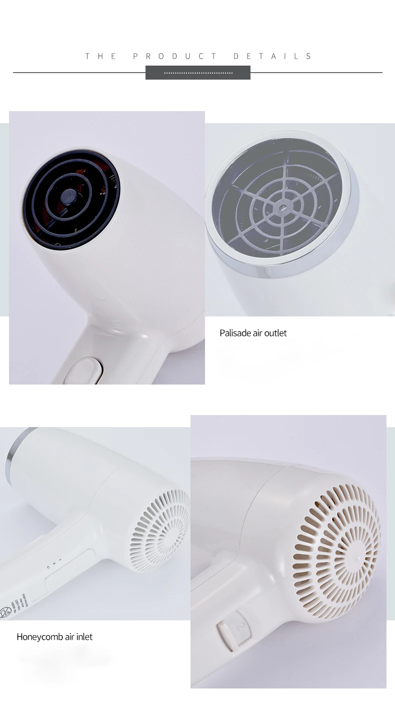 Promotions Top Grade Fashion Design Hotel Hair Dryer Plastic Metal Foldable