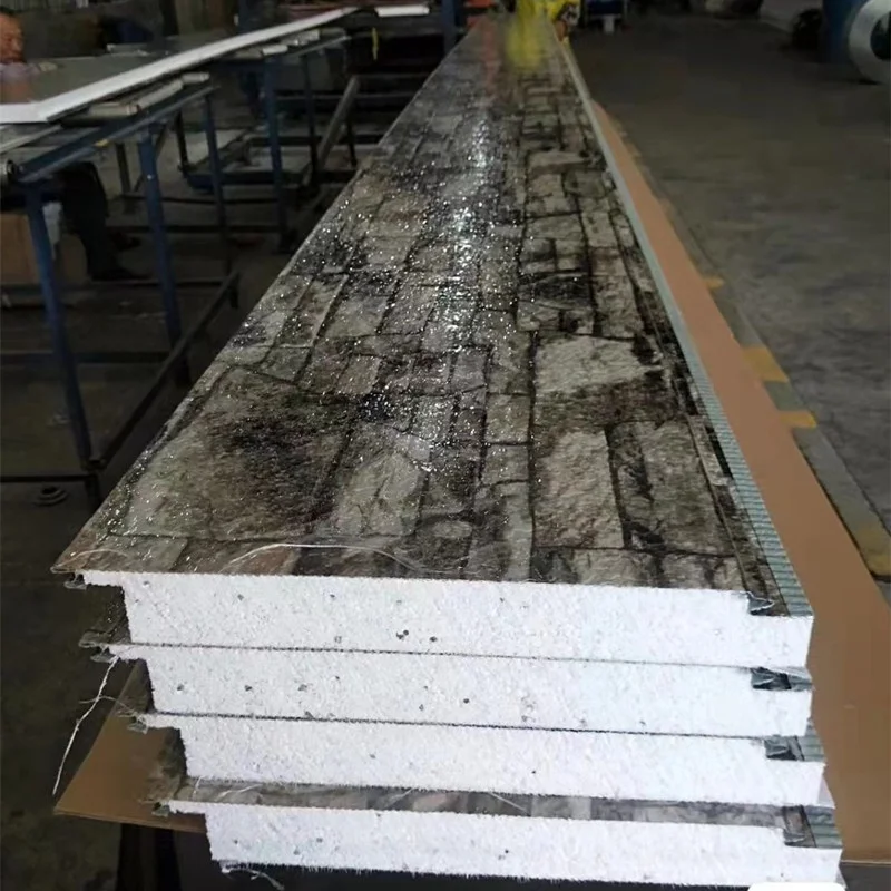 50mm Decorative wood   Exterior  Wall Board EPS Foam Brick Sandwich Panel for Prefarb House