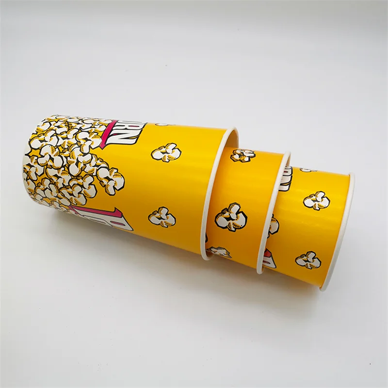 LOKYO custom design logo printed 64oz take away chicken nuggets fast food snack 32 oz paper popcorn cups bucket