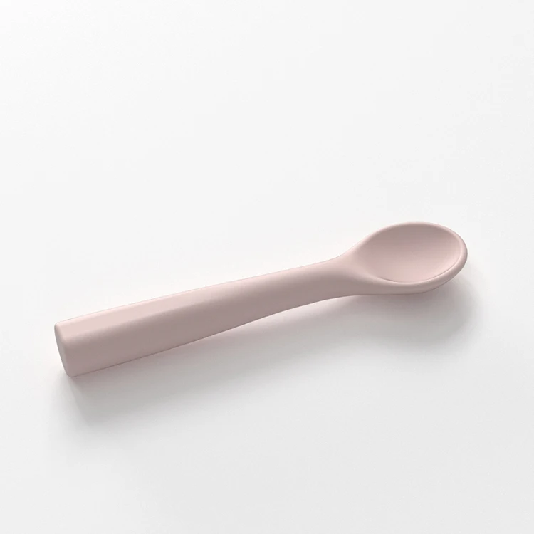 Wholesale High Quality Silicone Kids Spoon Baby Training Tableware Spoon Kids Feeding Soft Spoon Set Silicone