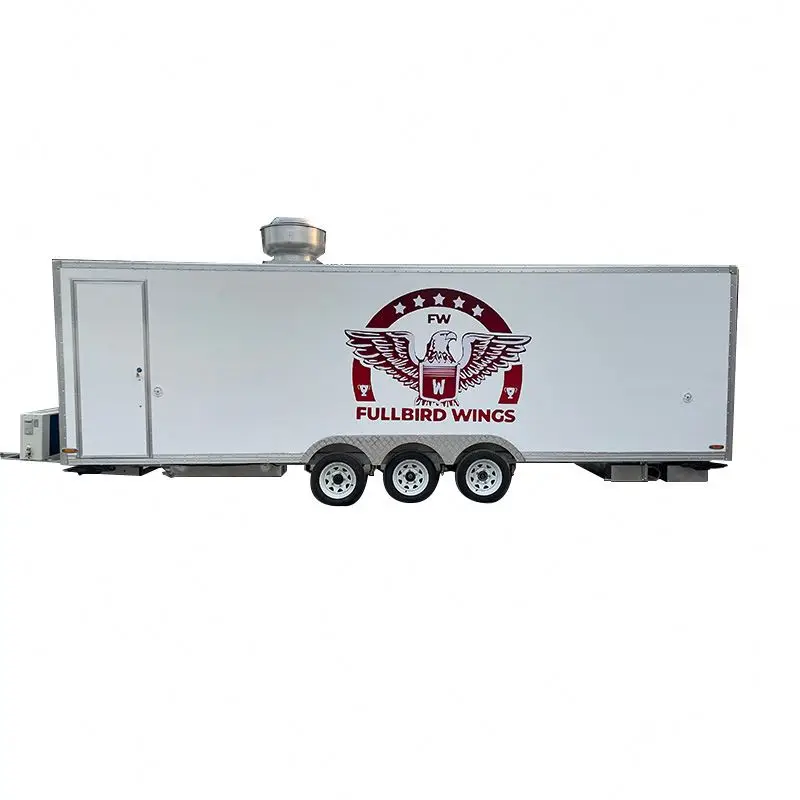 Custom concession fast food trucks Square mobile standard square Customized food trailer