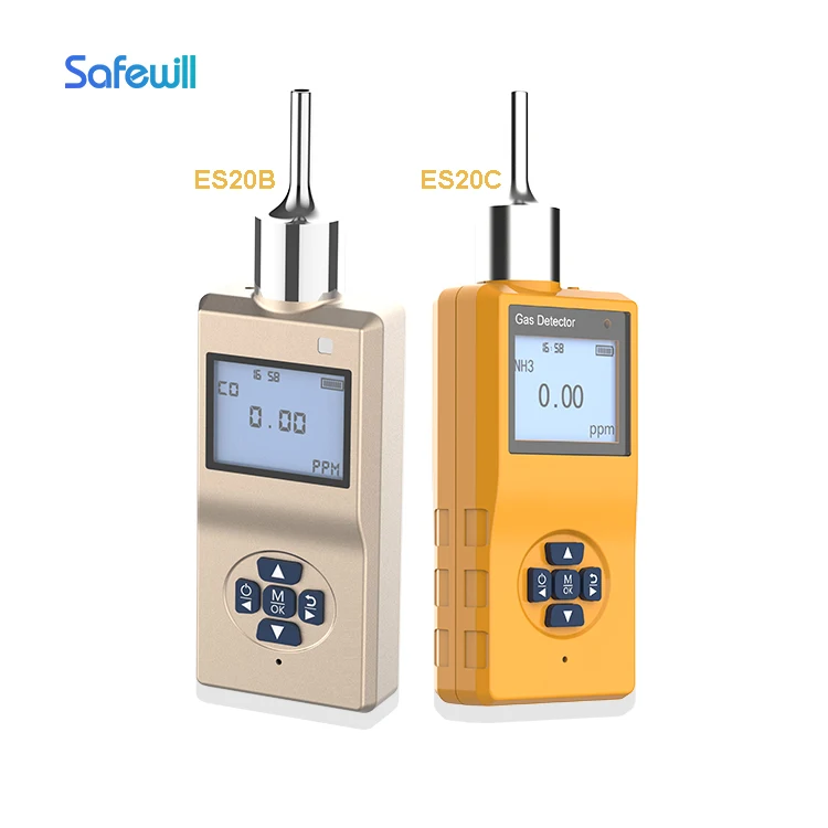 Safewill Industrial Gas Leak Detector Tester ES20B Gas Detector Metal USB LCD Screen Combustible Gas Detectors with Alarm
