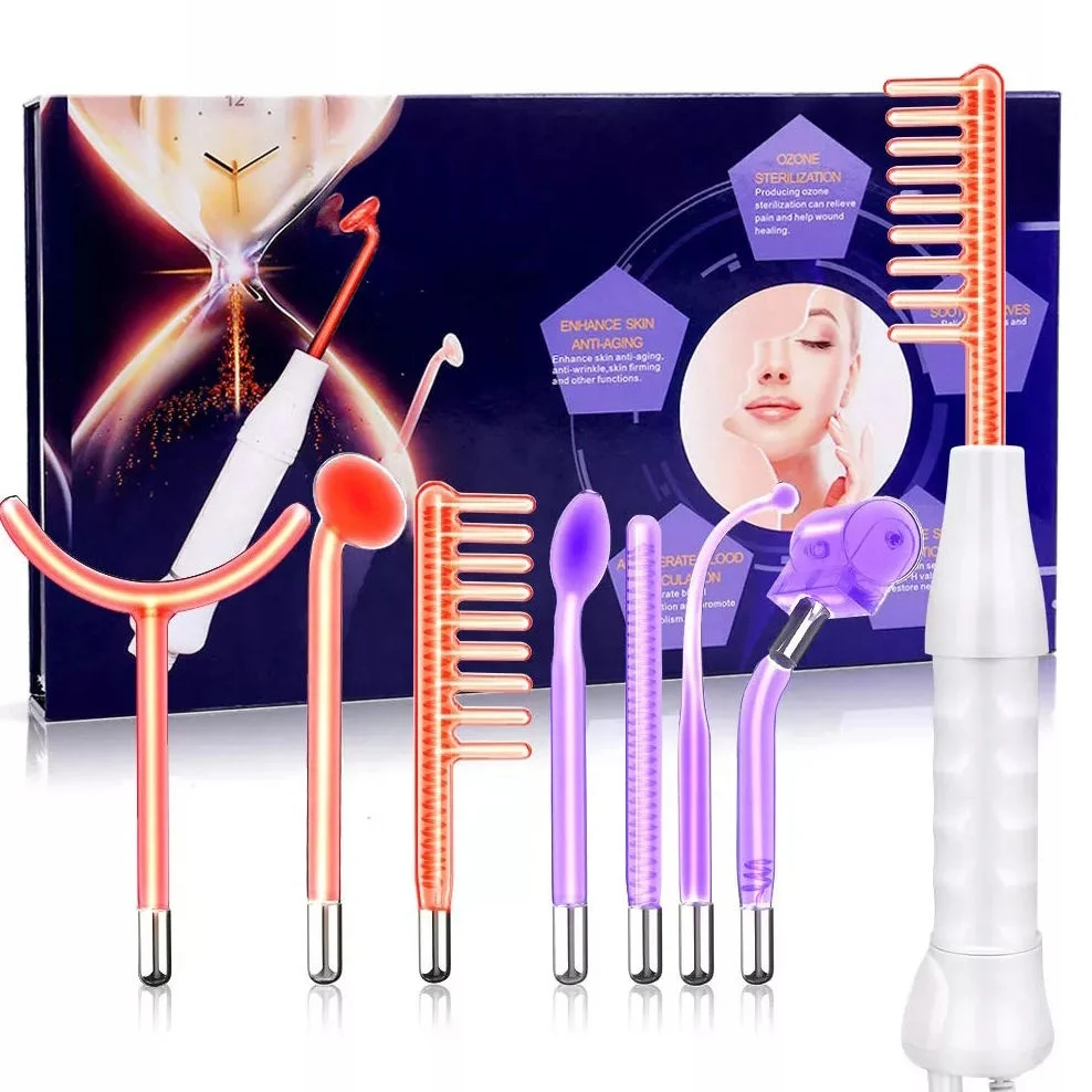 Update version Portable galvanic therapy Ozone High Frequency galvanic electrical facial machine With Comb