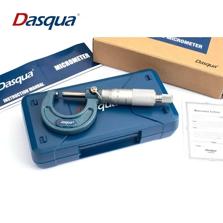 Сферическая наковальная трубка Dasqua из нержавеющей стали 0-25 мм 25-50 мм 50-75 мм 75-100 мм 0,01 Градуированный микрометр измерительный инструмент