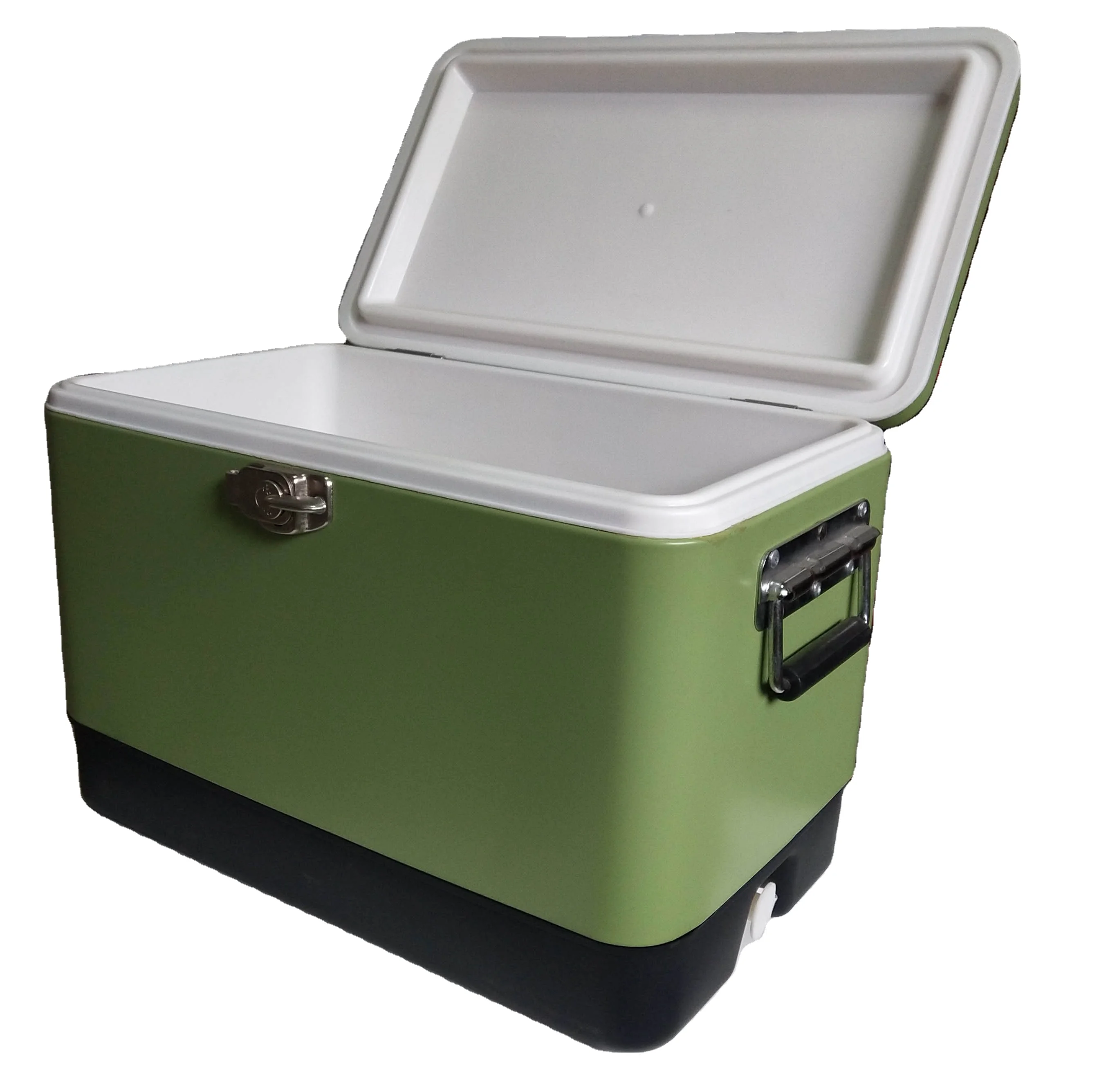 Металлический охлаждающий Контейнер объемом 25 л, портативный охладитель, охлаждающий контейнер для льда с открывалкой для банок