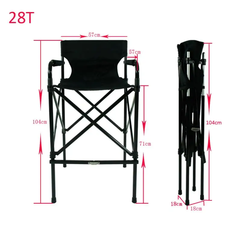 Heavy Duty 28 Inch Custom Beauty Salon Professional Portable Folding Aluminum Makeup Artist Director Chair