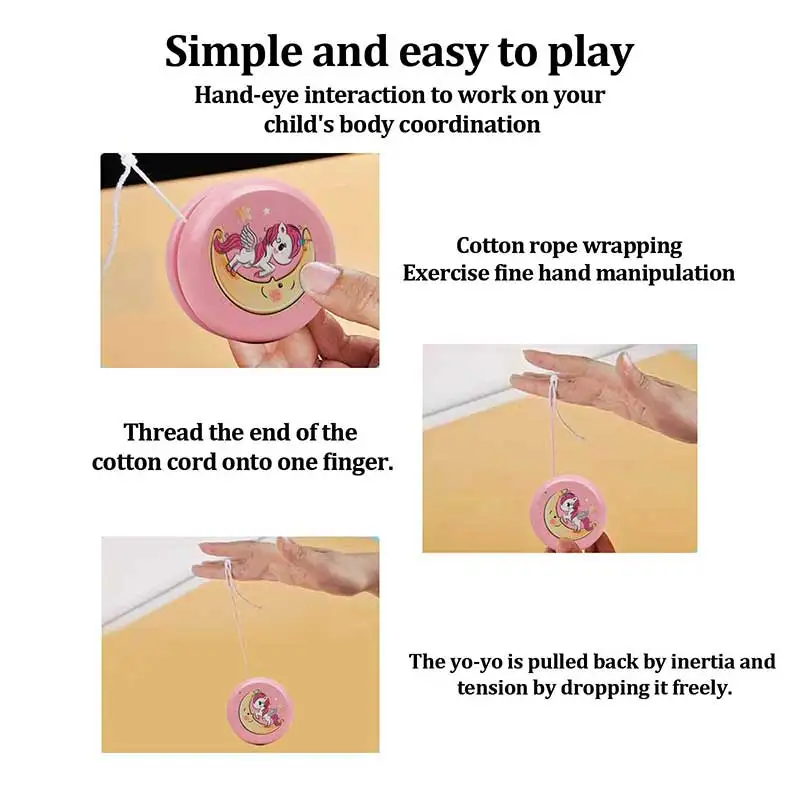 Mini 5x5 CM Classic Yoyo Ball Toys Customized Cartoon Animal Wooden Yoyo Toys for Kids