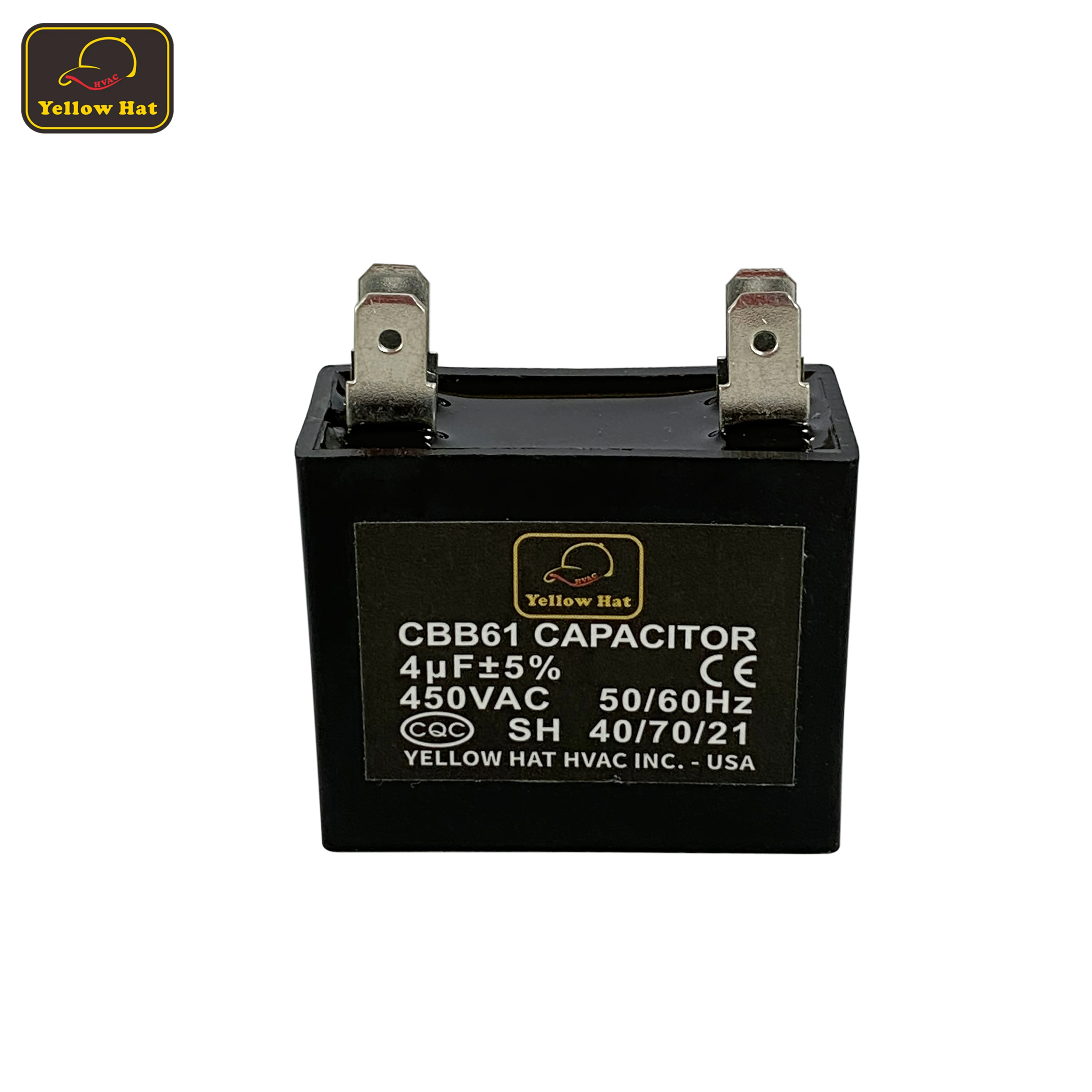 
Private Label Online Shopping Nice 250V~450V CBB61 4 MFD MPP Film Capacitor 
