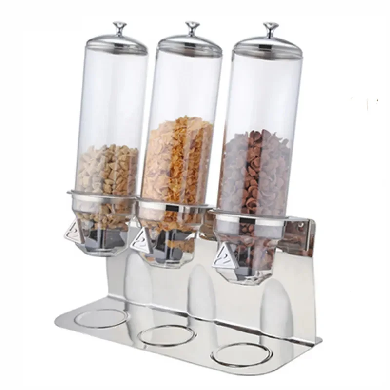Hot Sale Double Tanks Cereal Dispenser Grain Storage Container dispenser for bulk foods