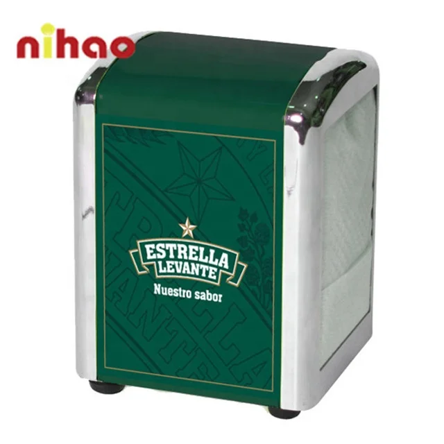 Customized Promotional Metal Napkin Holder Restaurant Tissue Holder Napkin Dispenser Wholesales for Indoor Outdoor Bar Promotion