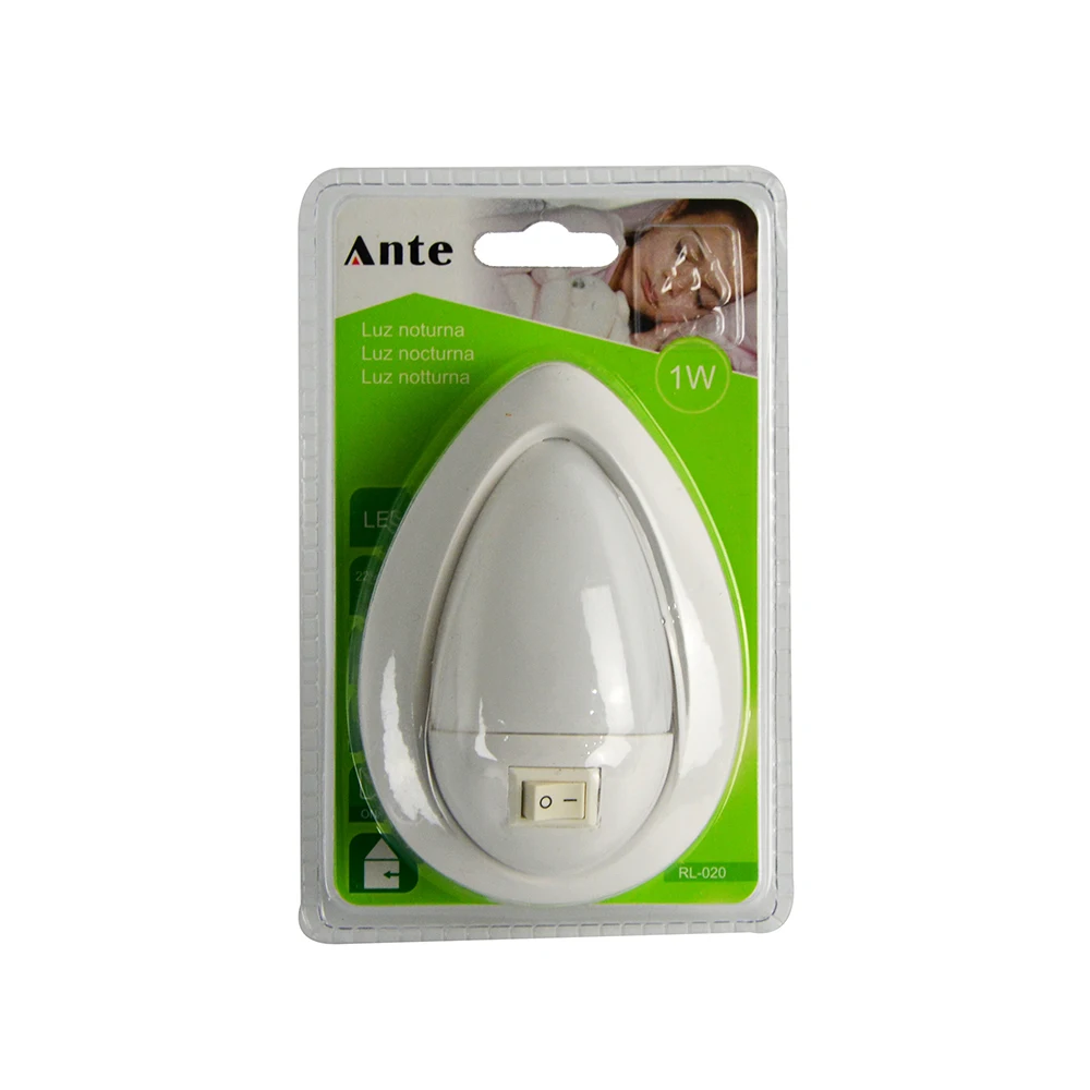 Own 20 Kind Items AC 110/220V EU Plug drop shape switch on off Led mini children Dim Night Light Lamp