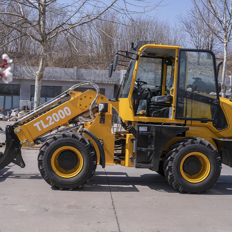 Articulaed automatic flat function Telescopic boom loader 2ton  TL2000 wheel loader Quick change option attachment for sale