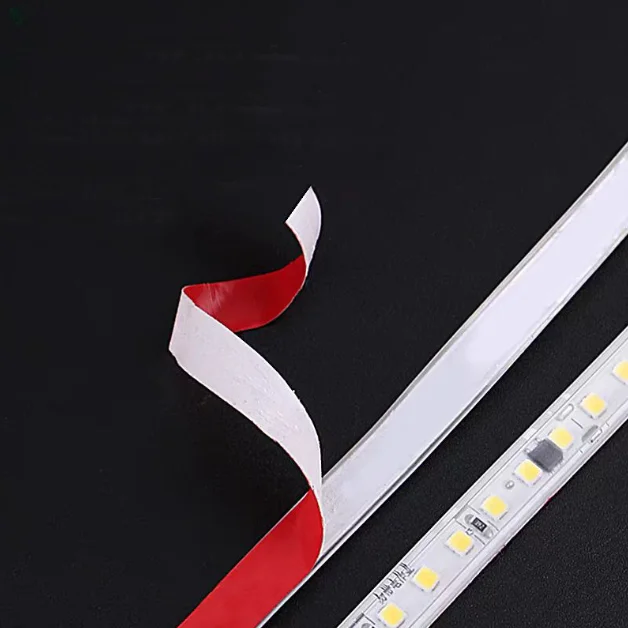 Wholesale Outdoor Decoration PVC Flexible double Row Light Strip Reel Waterproof IP67 SMD 2835 Rope 110V 220V Led Strip Light