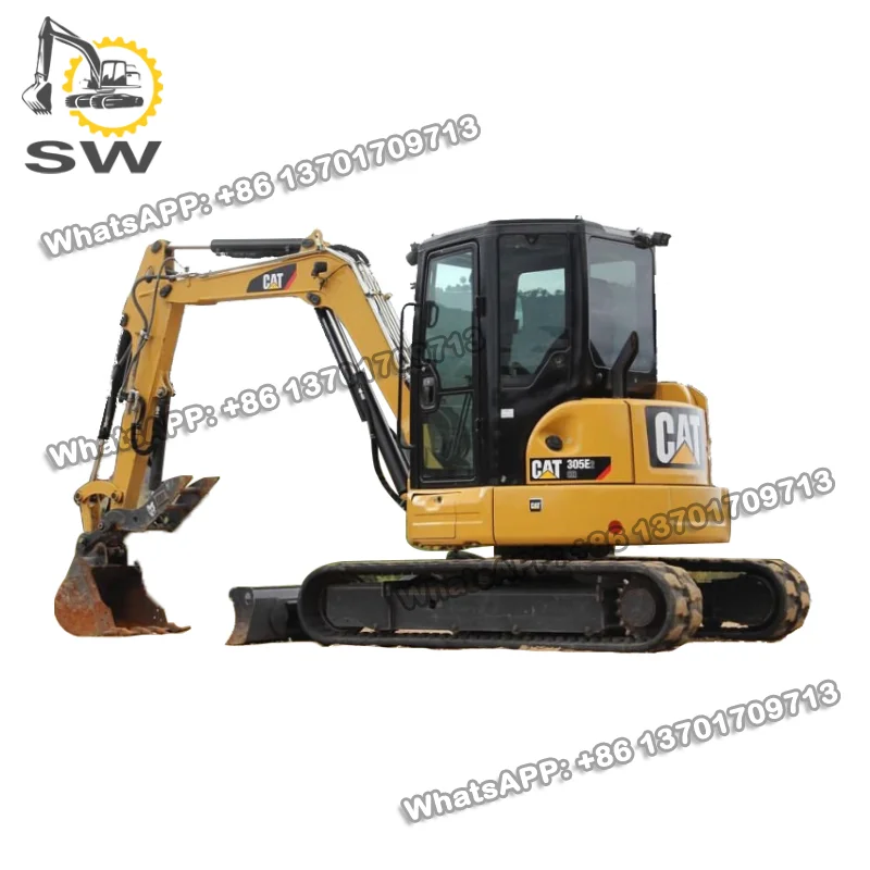 Новейший экскаватор CAT 305E, недорогой экскаватор cat 305.5E 308C 306E 307E с лопастями для большого пальца и резиновой гусеницей